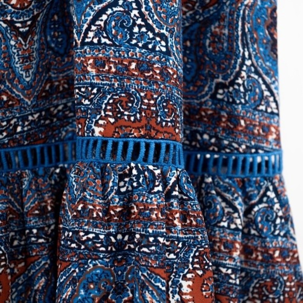 Jack By BB Dakota off shoulder midi printed dress size S - Picture 10 of 11